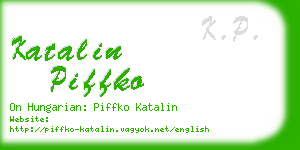 katalin piffko business card